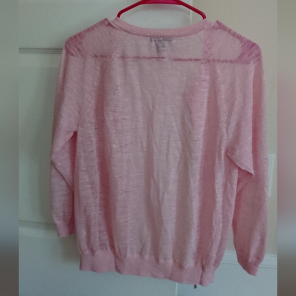 J. Crew Light Pink Zip-Up Cardigan size S - Picture 3 of 10